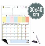 40x30cm Planer z czarnym pisakiem na lodówkę, kalendarz magnetyczny, notes, organizer