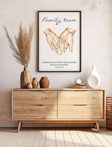 Personalizowany plakat Obraz Rodzinny Team
