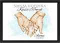Personalizowany plakat Obraz Rodzice z dzieckiem ,Jedno dziecko