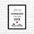 Plakat na Dzień Babci i Dziadka "SUPERBOHATEROWIE", Prezent dla Prababci i Pradziadka