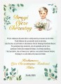 Podziękowanie dla Ojca Chrzestnego od chłopca, Plakat z dedykacją na I Komunię Świętą
