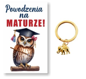 Prezent dla Maturzysty, brelok dla maturzystów na szczęście, POWODZENIA NA  MATURZE !