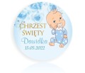Podziękowanie dla gości na chrzest święty, magnes na lodówkę