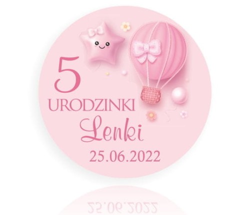 Magnesy Podziękowanie dla gości na urodziny dziecka dla dziewczynki