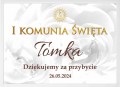 Plakat powitalny IHS i komunia święta
