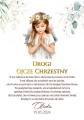 Podziękowanie dla Chrzestnego Plakat z dedykacją na I Komunię Świętą gałązki eukaliptusa