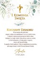 Obraz podziękowanie dla Dziadka z okazji Pierwszej Komunii Świętej