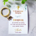 Breloczek na szczęście dla gości komunijnych Liście eukaliptusa