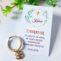Breloczek na szczęście z zawieszką Podziękowanie dla gości liście eukaliptusa