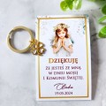 Prezent dla gości - breloczek na szczęście z podziękowaniem dla gości I Komunii