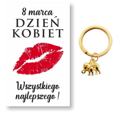Dzień Kobiet Prezent brelok na szczęście, upominek dla koleżanek, przyjaciółek