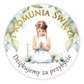 Naklejki na prezenty i upominki dla gości na I Komunię świętą
