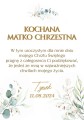 Podziękowanie dla Matki Chrzestnej z okazji Chrztu Świętego