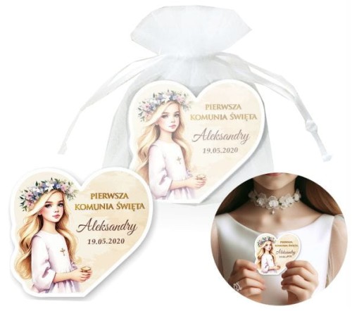 Podziękowanie dla gości Komunia MAGNES + WORECZEK Pamiątka Komunii Świętej