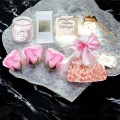zestaw prezentowy, mydełka sól do kąpieli, brelok, świeczka, czekoladki, świecznik