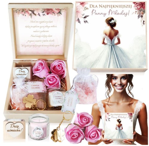 Prezent dla Panny Młodej na ŚLUB zamiast kwiatów Pudełko prezentowe