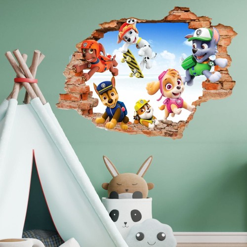 Naklejka Psi Patrol na ścianę do dziecięcego pokoju Naklejki