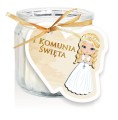 Podziękowanie dla gości KOMUNIA Świeca Świeczka Dziewczynka