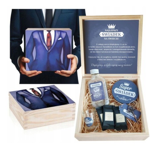 PREZENT DLA ŚWIADKA PODZIĘKOWANIE BOX PREZENTOWY ŚWIADEK ŚLUB
