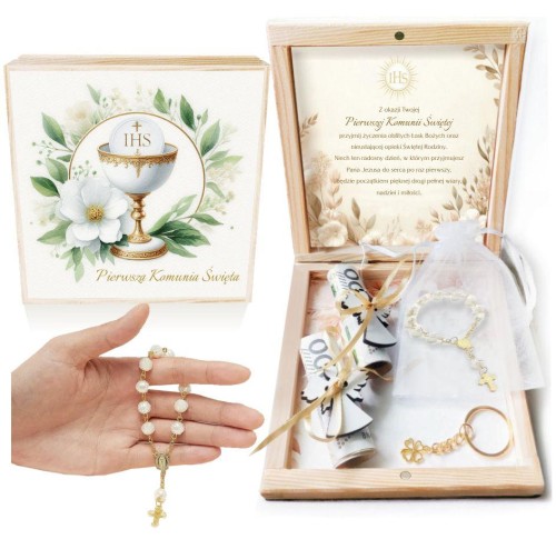 PAMIĄTKA PIERWSZEJ KOMUNII ŚWIĘTEJ PUDEŁKO NA PIENIĄDZE KOMUNIA PREZENT