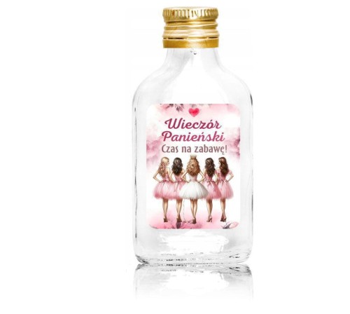 Wieczór Panieński BUTELKA 100ml SETKA PAMIĄTKA PODZIĘKOWANIE