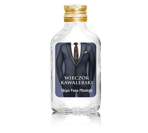 Wieczór Kawalerski BUTELKA 100ml SETKA PAMIĄTKA PODZIĘKOWANIE