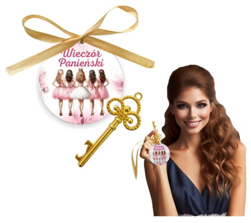 Podziękowanie na Wieczór Panieński Klucz Brelok Prezent kluczyk Otwieracz
