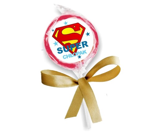 Lizaki na Dzień chłopaka, Lizak z naklejką Super chłopak