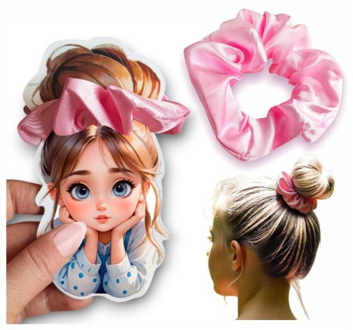 DZIEŃ DZIEWCZYNY Prezent DLA DZIEWCZYN SZKOŁA PRZEDSZKOLE gumka scrunchie