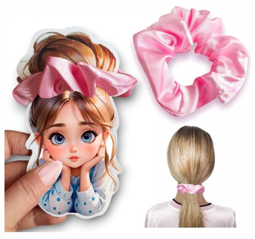 DZIEŃ KOBIET Prezent DLA DZIEWCZYN SZKOŁA PRZEDSZKOLE gumka scrunchie