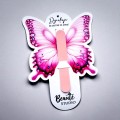 Zestaw 50 sztuk pilniczków z kartonikiem w kształcie motyla – gadżet reklamowy z logo dla salonu beauty, fryzjerskiego i kosmetycznego