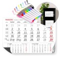 Papierowy kalendarz magnetyczny 2026 + PISAKI 8SZT GRATIS