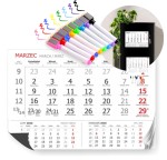 KALENDARZ 2026 magnetyczny PAPIEROWY na lodówkę + PISAKI 8 KOLORÓW MAGNES