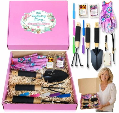 PREZENT DLA MAMY NA DZIEŃ MAMY ZESTAW NARZĘDZI OGRODOWYCH