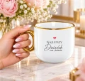 Biały kubek porcelanowy 380 ml w prezencie dla Dziadka