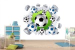 Naklejki PIŁKA NOŻNA 3D Piłki  PIL1304