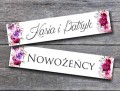 Tablice rejestracyjne ślubne Nowożeńcy, imiona