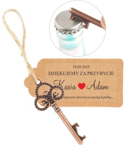 Kluczyk otwieracz, Klucz, Czerwone serce, Podziękowania dla gości