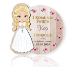 Personalizowane naklejki 7cm x 25szt. Komunia, Podziękowanie KOM_340