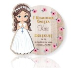 Personalizowane naklejki 7cm x 25szt. Komunia,  Podziękowanie KOM_341