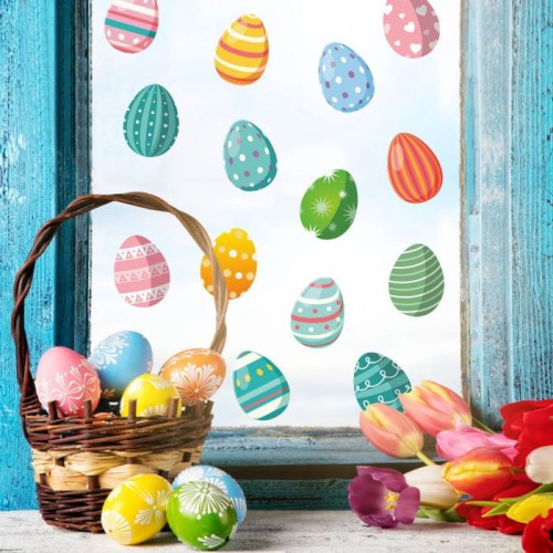 Kolorowe Pisanki Jajka Wielkanocne naklejki