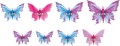 Kolorowe motyle pastelowe motylki naklejki na ścianę.  Rozmiar