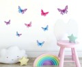 Kolorowe motyle pastelowe motylki naklejki na ścianę
