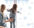 Świąteczne naklejki Śnieg Gwiazdki, sople lodu, naklejki świąteczne na oknie