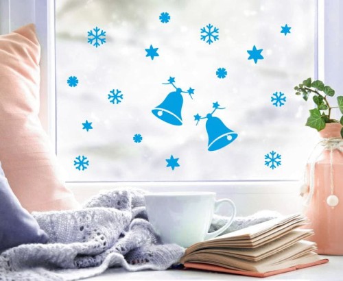 Naklejka swiateczne dzwonki gwiazdki sniezynki ZIM072.jpg