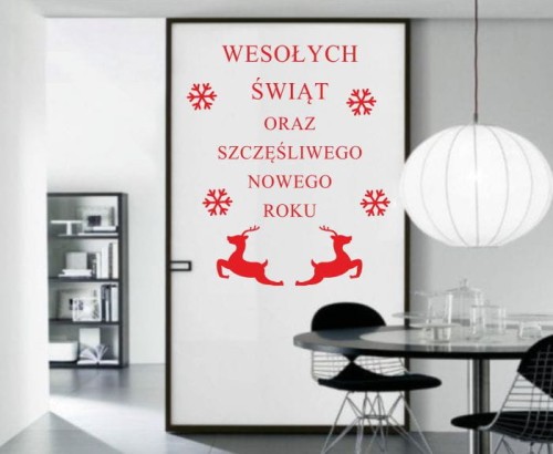 Naklejka swiateczna, zyczenia swiateczne wesolych swiat i szczesliwego nowego roku ZIM113.jpg