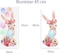 Naklejka Pastelowy Zajączek Wielkanocny - rozmiar 45cm