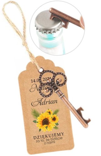 Kluczyk otwieracz, Brelok, Klucz, Podziękowanie dla gości