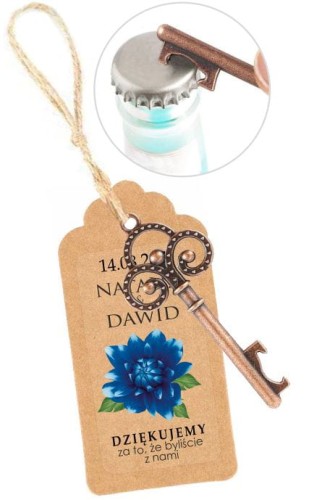 Kluczyk otwieracz, Brelok, Klucz, Kwiat, Podziękowanie dla gości