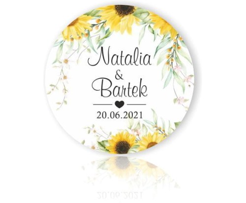 Magnes,  Podziękowania dla gości, Słoneczniki, kwiaty słonecznika